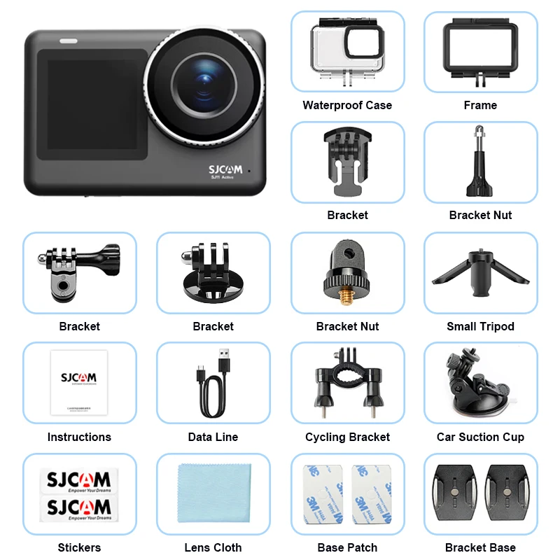 SJCAM Flagship SJ11 of CAM4 Action Camera 4K 2.33" touchscreen waterdicht 5G WiFi actieve HDR video actioncam camera sport