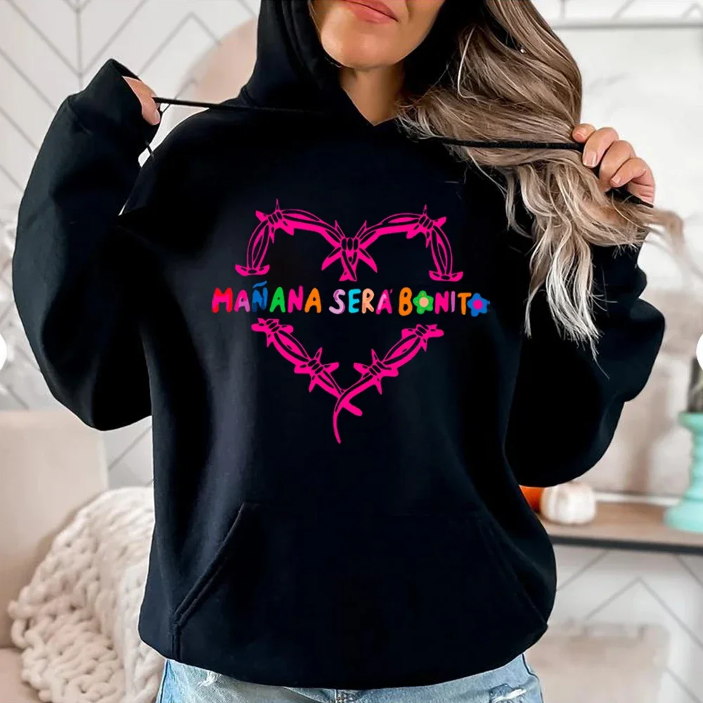 

Karol G Mana Sera Bonito with Hearth Hoodie Trendy Retro Music Sweatshirt Manana Sera Bonito Shirt Cute Karol G Hoodie