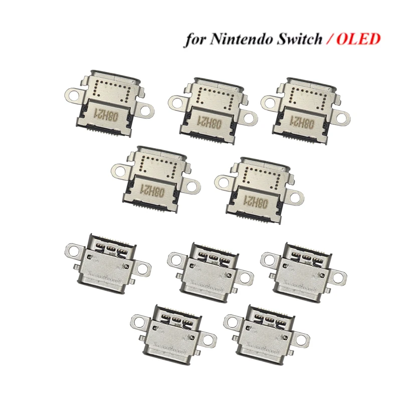 【5-1PCS】Charging Port Female Socket Type-C USB Connector For Switch / Lite / Oled / Pro NS Console Repair Parts