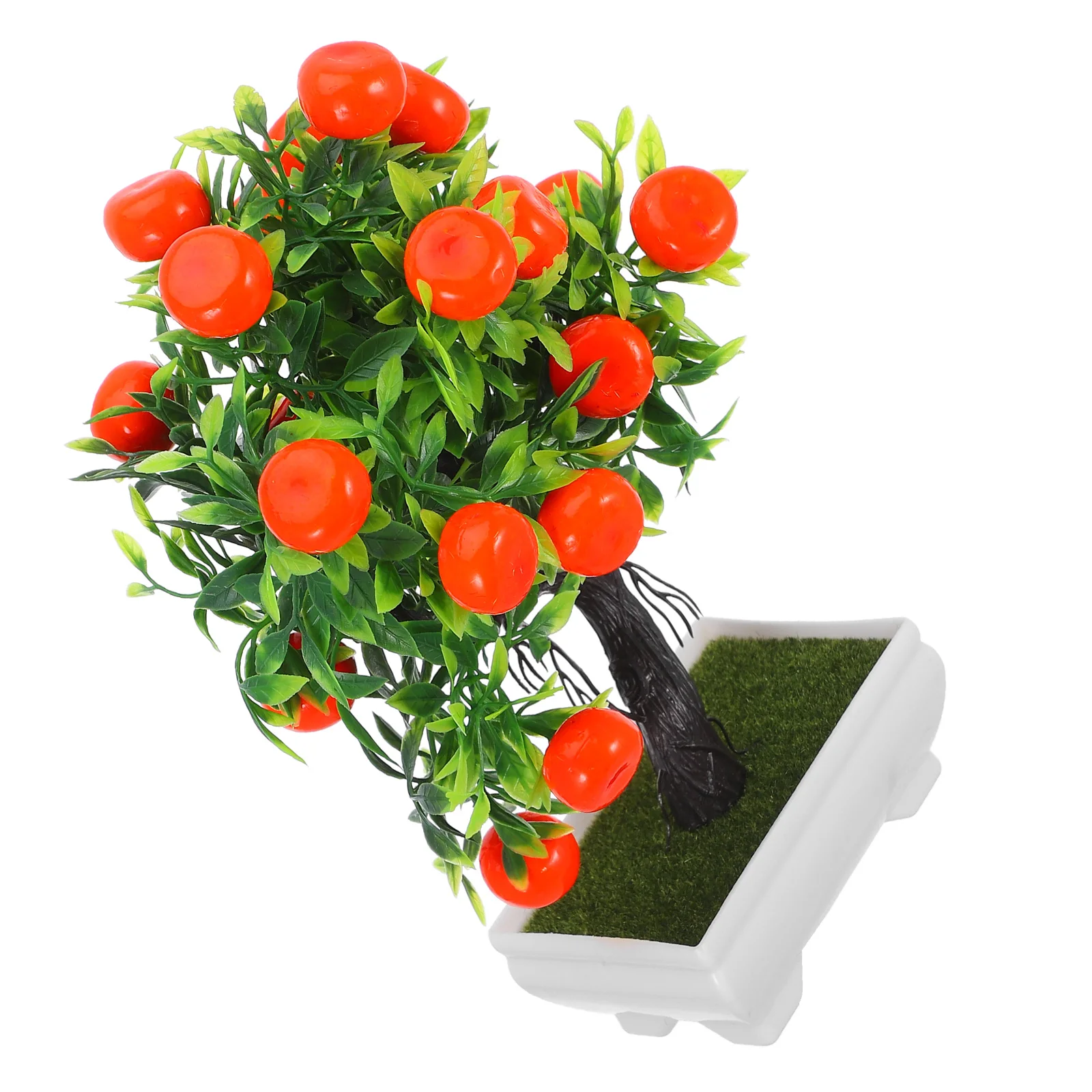 

Artificial Simulation Orange Tree Bonsai Realistic Fake Decorative Potted Plant for Home Wedding Office Banquet