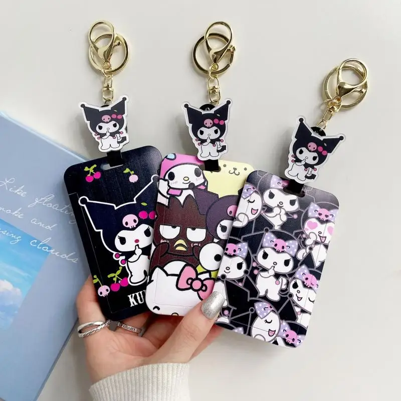 Kawaii Sanrio Kuromi Photocard Holder Idol Photo Holder Student Creative Slide Bus Id Card Protective Sleeve Anime Girls Gift