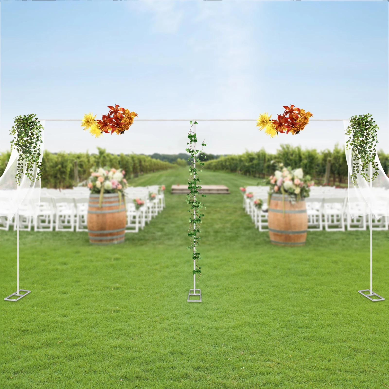 10x20ft Backdrop Stand Wedding Party Backdrop Stand Pipe Kit Curtain Frame