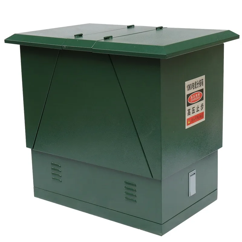One In One Out Iron Shell Cable Distribution Box 2 Branch Cable Branch Box with Plug Display Sleeve Accessories