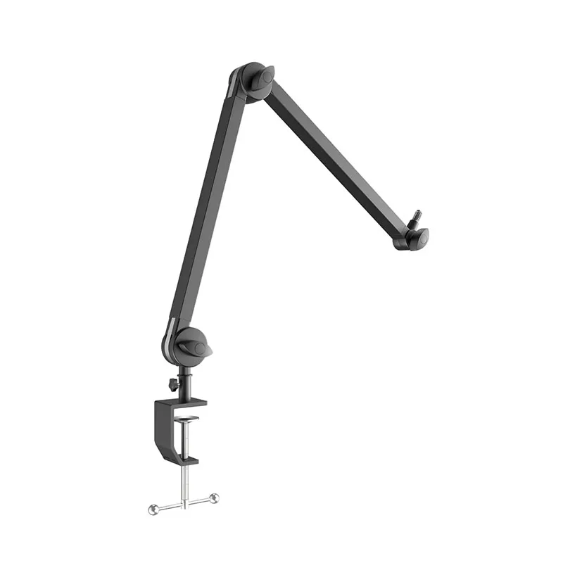 Microphone Boom Arm Stand Low Profile Adjustable Scissor Mic Arm with Desk Mount Clampfor Streaming Podcast Gaming Recording