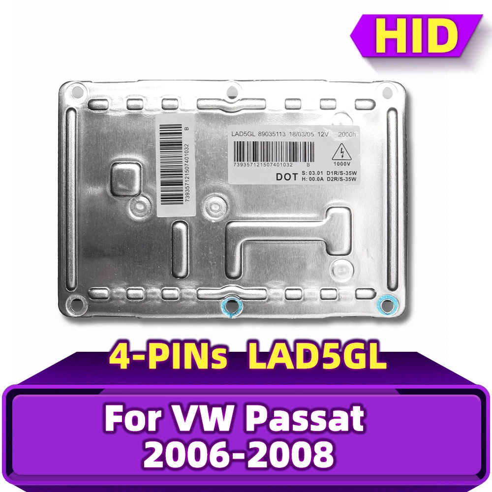 

4 контакта LAD5GL 8E0907391A 89035113 Ксеноновый HID электронный модуль управления балластом 35 Вт D1 D2 для Volkswagen VW Passat 2006 2007 2008