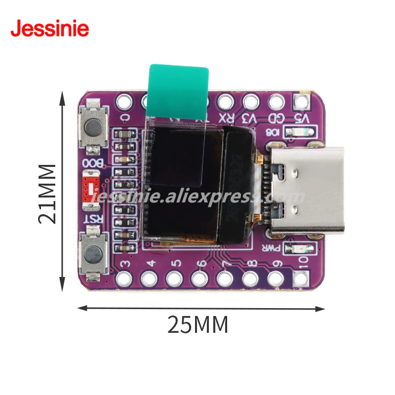 1-10PCS ESP32-C3 OLED Development Board WiFi Bluetooth-compatible ESPC3 0.42 Inch LCD Display 2.4G 5 4M Flash SPI GPIO/PWM UART