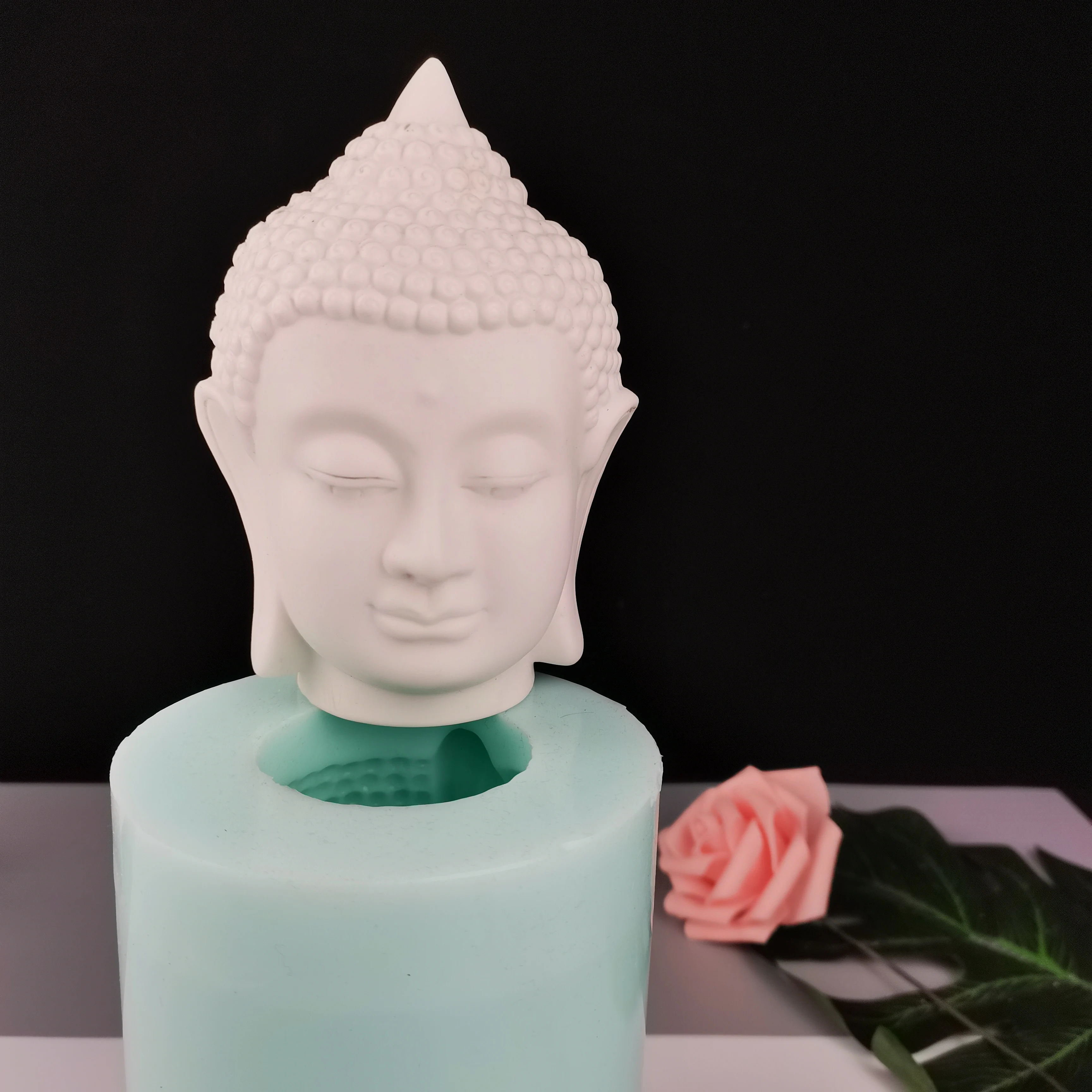 

Buddha Head Silicone Mold, 3D Gypsum Plaster Statue, Home Decoration Tools, Religious Sculpture Cement Mould