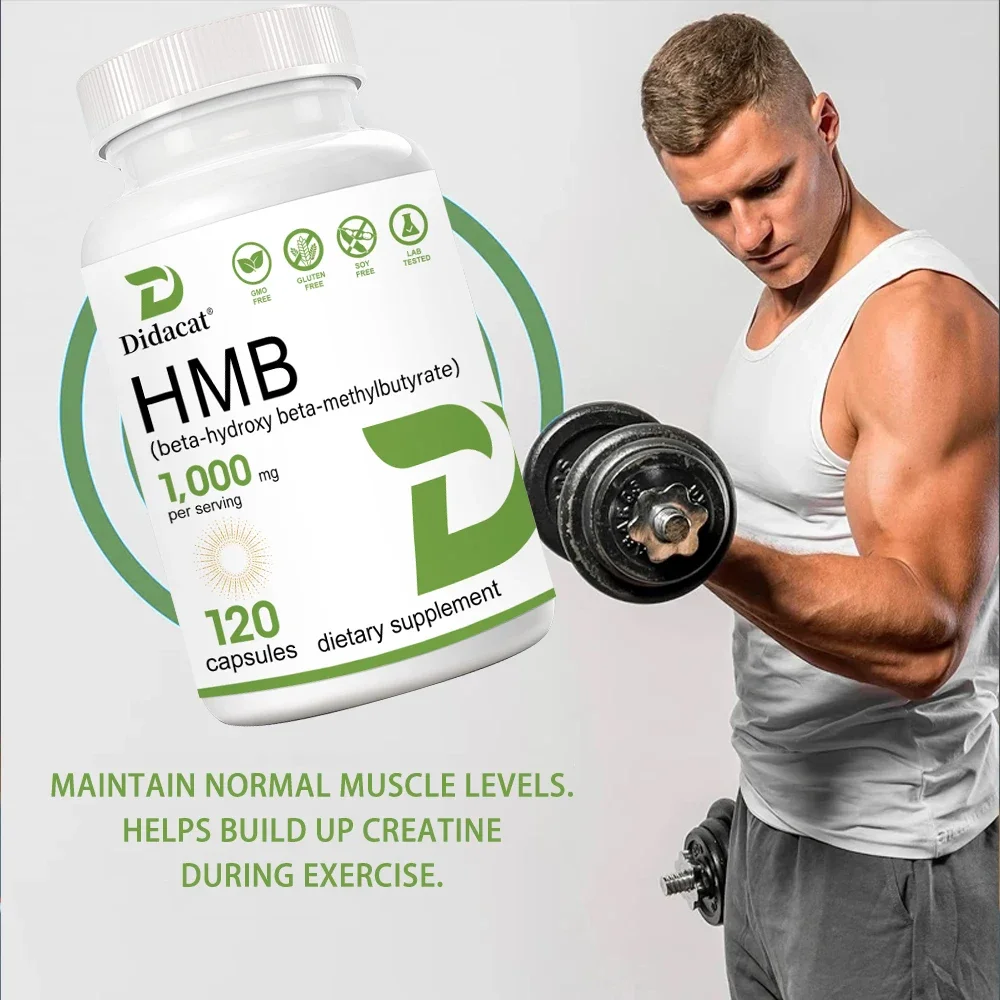 Super Strength HMB Supplement, 1000mg per Serving, with Vitamin D3 to Help Muscle Growth, Lean Muscle Mass & Workout Recovery