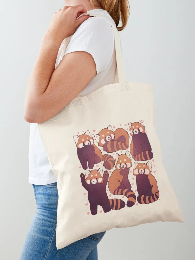 

Red panda cute pattern Tote Bag Women's bag tote bags aesthetic Lady bag shopping logo