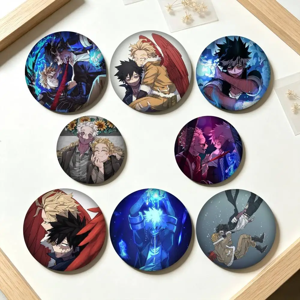 D-Dabi Hawks My H-Hero Academia  25 32 44 58 75mm Badges Personalized Round Brooches Pins Accessory Gift