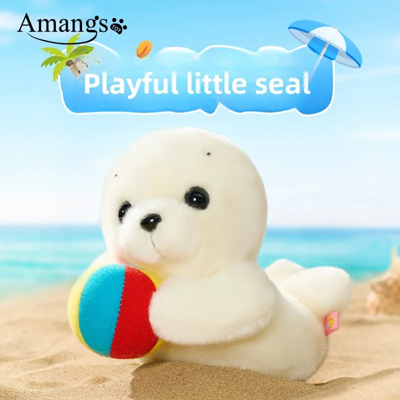 

Очаровательная игрушка Seal Plu, Новое поступление 2025 года, мягкая кукла из полиэфирного волокна для детской спальни, гостиной, игр