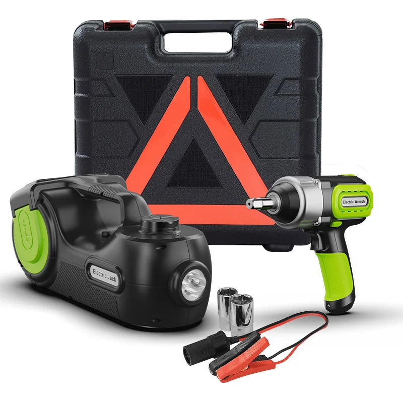 Hot Sell 5 Ton 12V  530MM Electric Hydraulic Car Jack and Impact Wrench Car Emergency Tools Vehicle Emergency Repair Tool Set