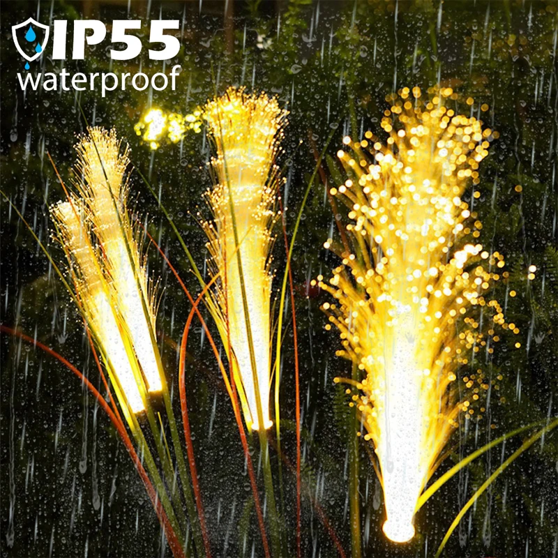 LED Solar Reed Light Outdoor Decorative Waterproof Solar Powered Flower Stake Light Christmas Lights for Yard Lawn Garden