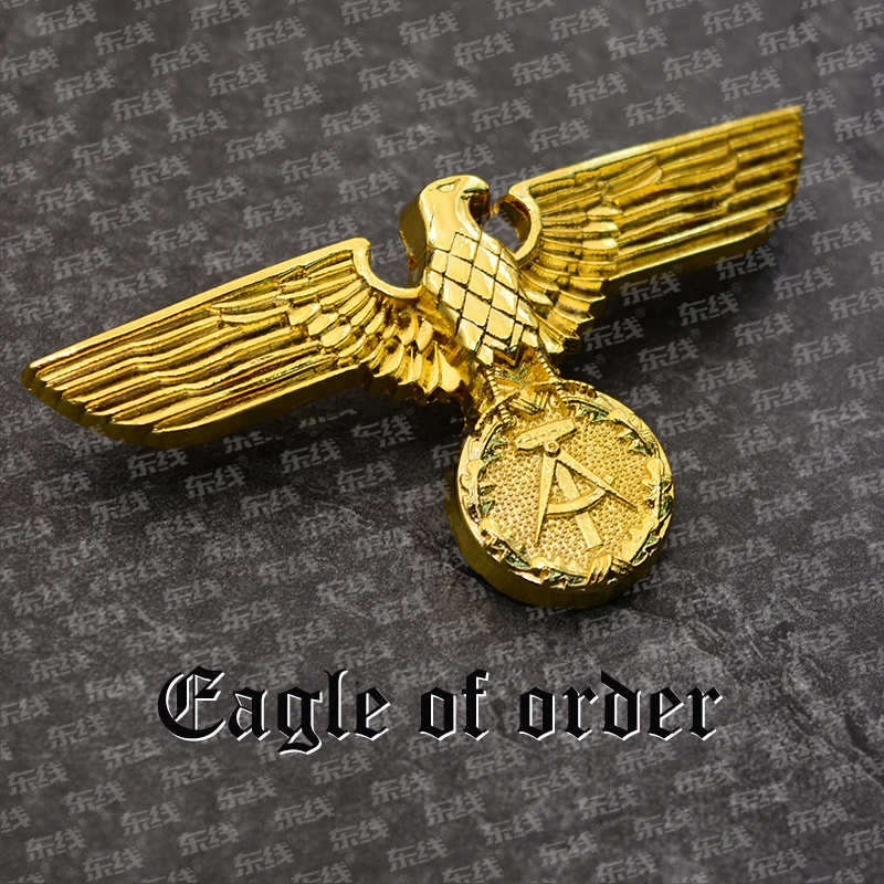 Stereo Arc Retro Roman German Democratic Republic Badge East Germany Soviet Red Eagle of Order Insignia Accessories