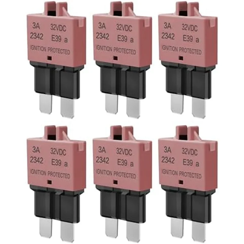 AA05 Car ATC Resettable Fuse 7.5A Atomanual Resettable Fuse 32VDC Standard Blade Fuse Combo Kit As Shown Plastic 6 Piece
