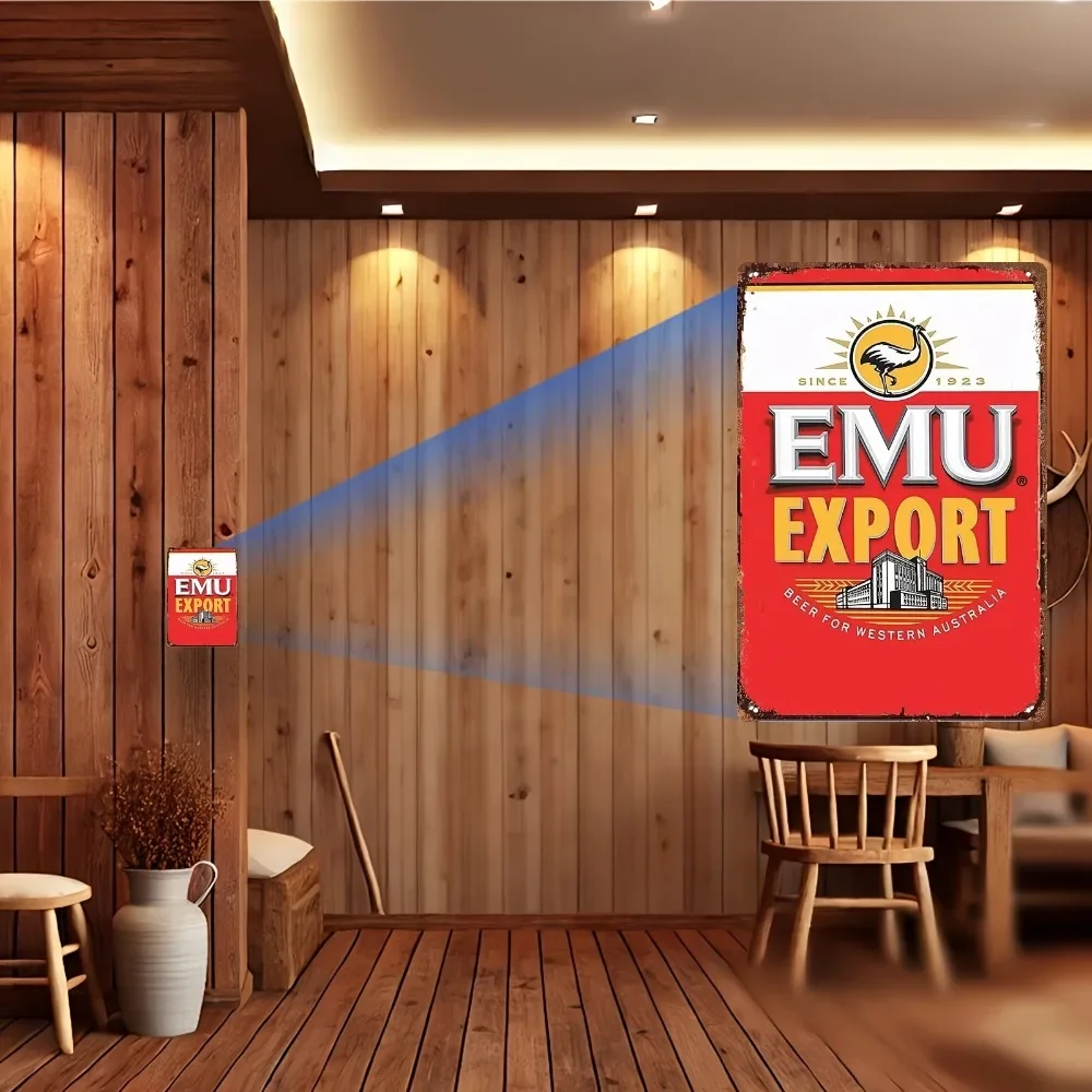 

1pc EMU EXPORT Beer Vintage Metal Wall Art, Aluminum Home Decor Sign, Art Deco Style, Wall Mount, Rustic Look for Man Cave