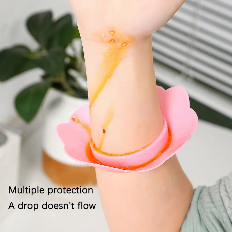 Washable Face Wash Wristbands Silicone Spilling Down Your Arms Wrist Strap Wet Sleeves For Washing Keep Clean Dry While