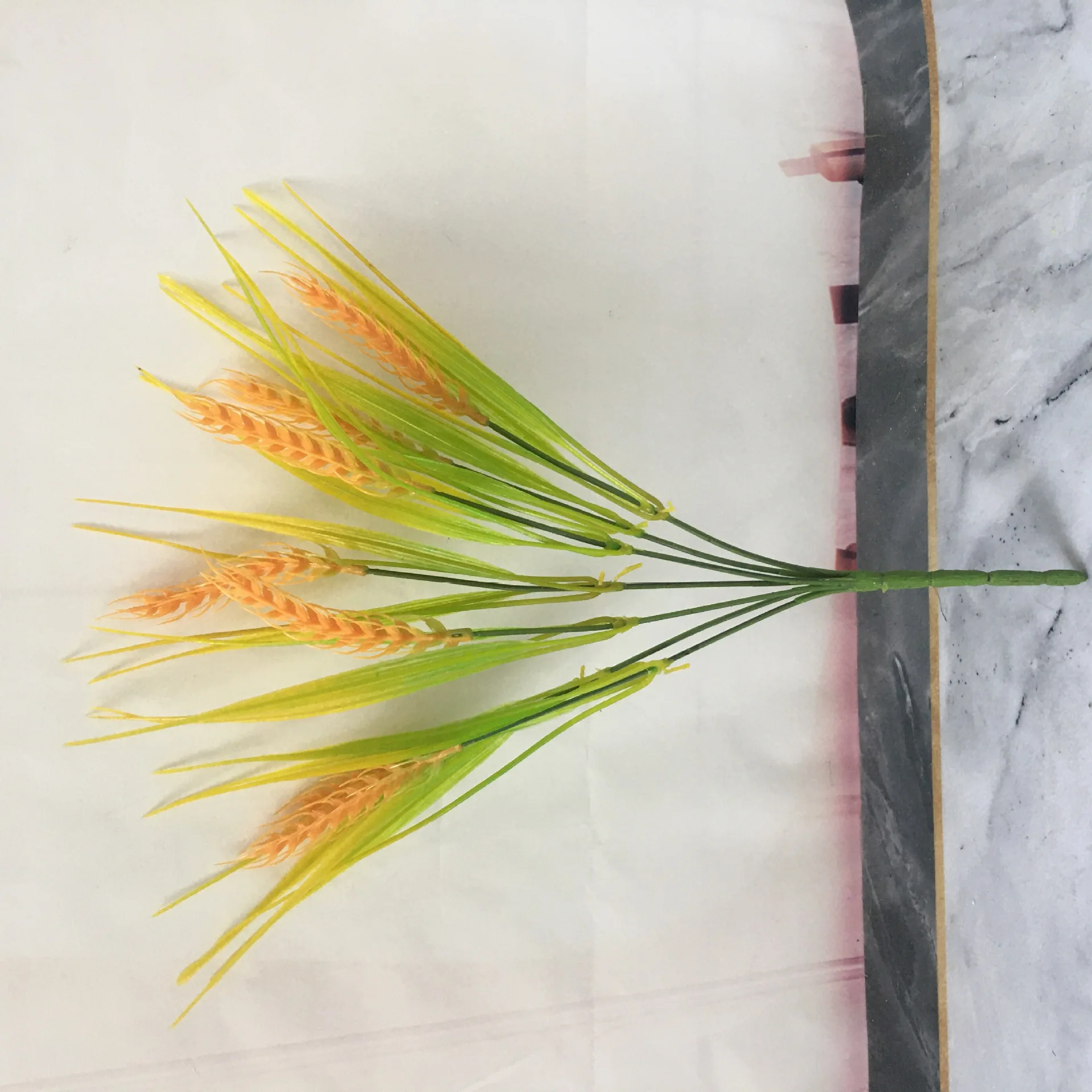 Artificial 7 cabeças orelha de trigo arroz de trigo para diy restaurante de casamento decoração de casa vaso ornamento planta falsa decoração ao ar livre
