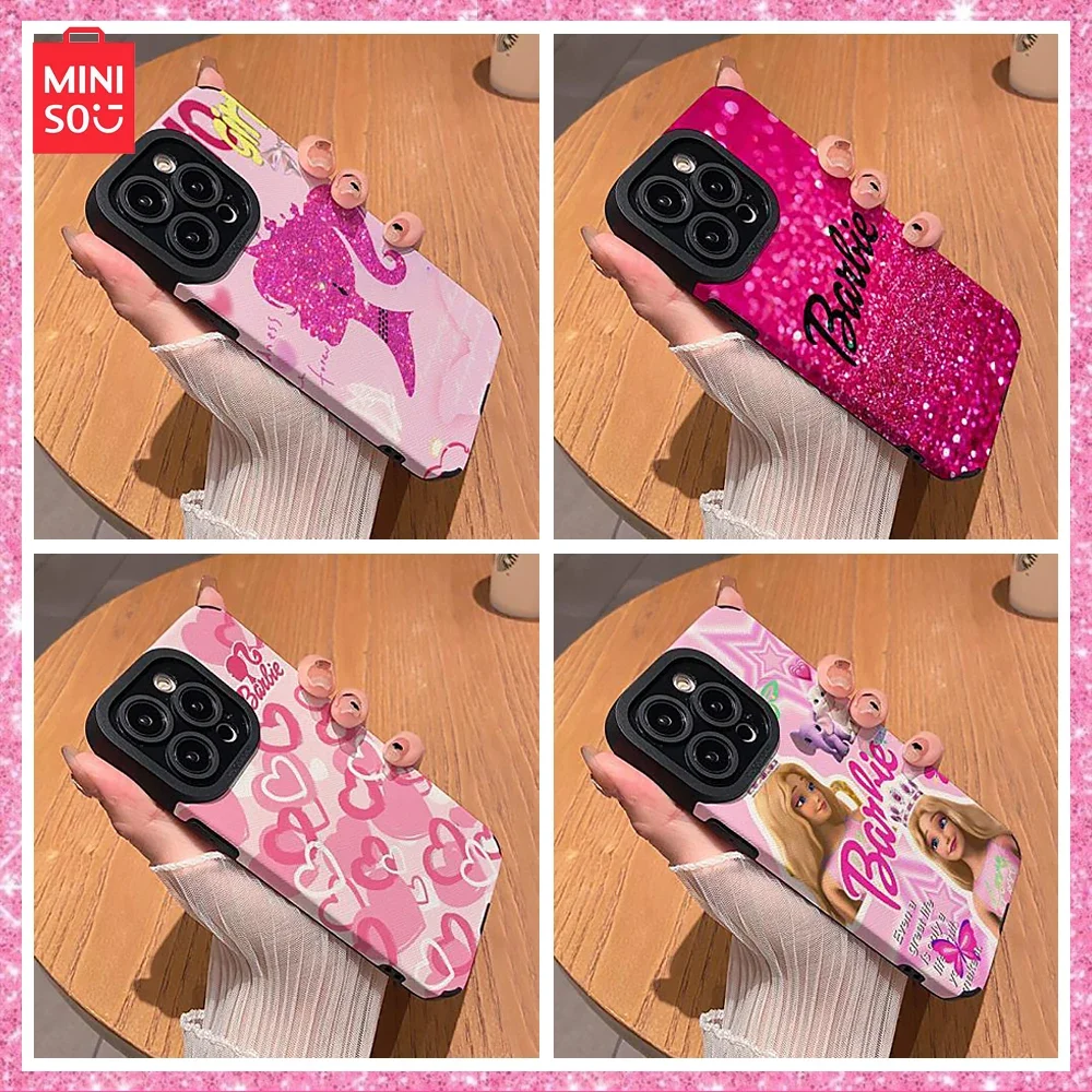 2024 New Barbie Y2K Princess Miniso Cartoon Print Iphone15/14Promax All Inclusive Drop Proof Phone Case Birthday Gift