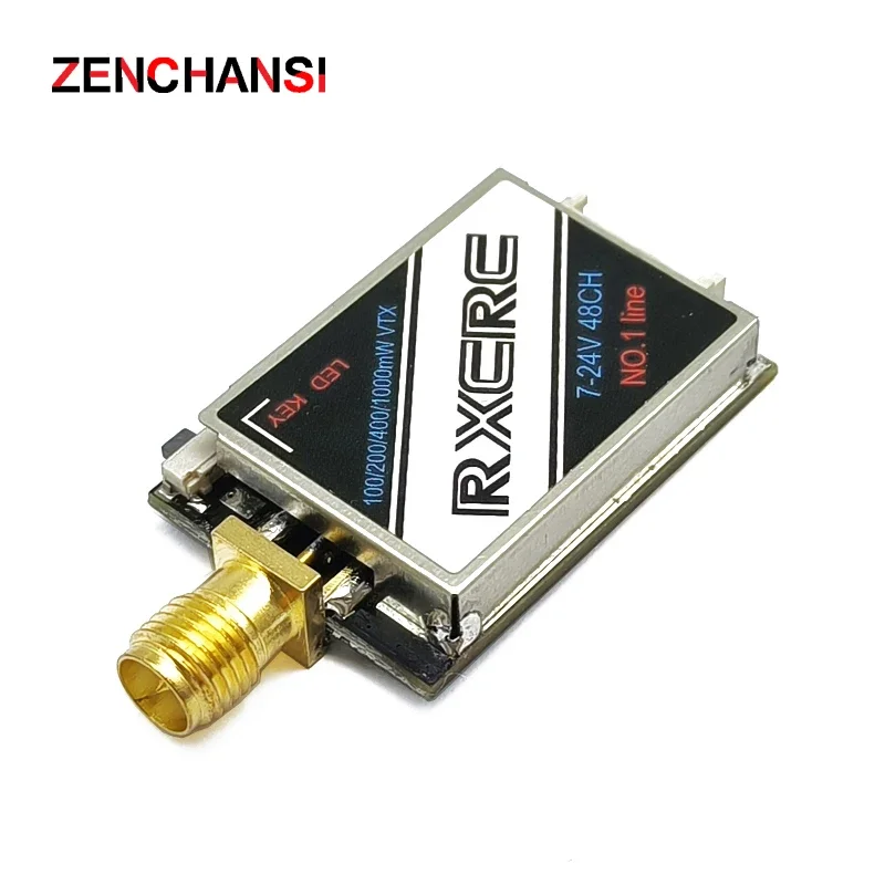 เครื่องส่งสัญญาณวิดีโอภาพไร้สาย5.8GHz 1W FPV vtx 48CH 100/200/400/1000mW RP-SMA สำหรับเครื่องบินบังคับระยะไกล