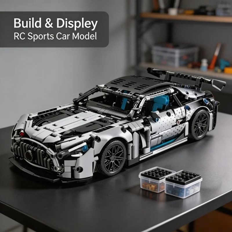 1310 PCS Racing Car Building Blocks Set, 1:14 Scale Technical Sports Vehicle Model Kit for Adults, Assembly Toys Birthday Gifts