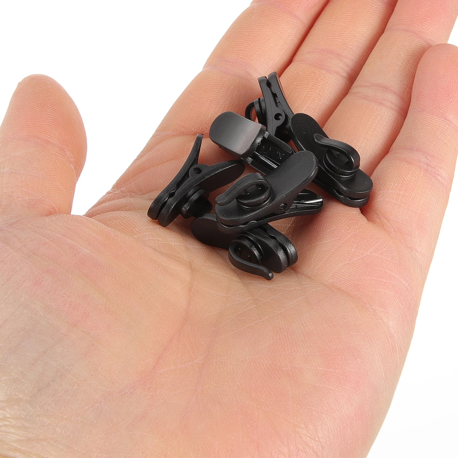

20pcs Microphone Clips Collar Clamp Holder Wired Mics Abs Cable Lavalier Accessories Durable Practical