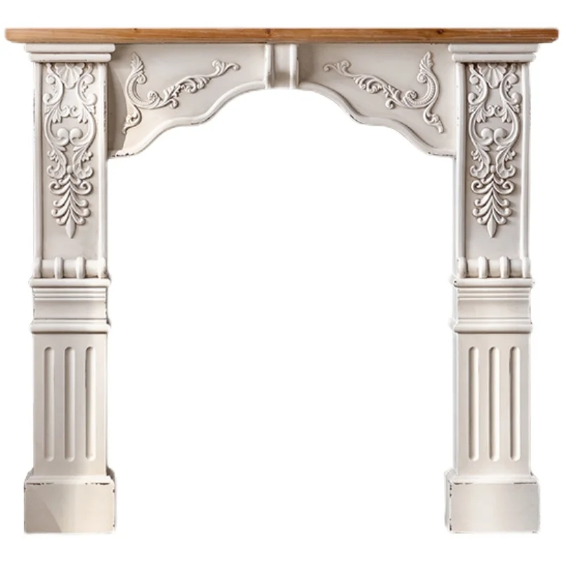 

Retro French fireplace decoration home wedding photography shooting props outdoor simulation fireplace European