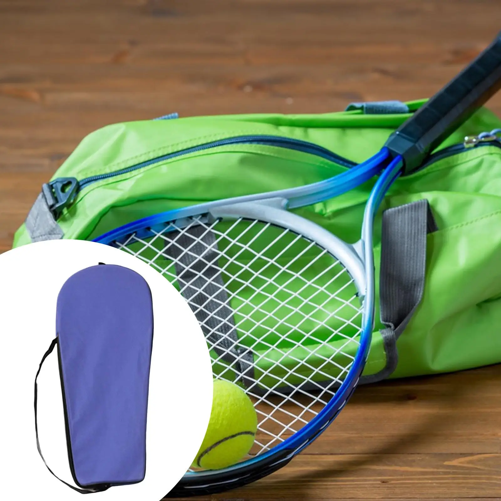 Sports Tennis Racquet Cover Lightweight Velvet Shoulder Bag for Practical Storage and Hiking Use