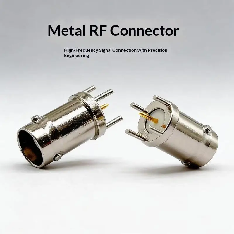 5Pcs BNC-KE Q9 Video Sockets 180° Straight Insertion 5-Pin Connectors for Outdoor Monitoring Device Repair