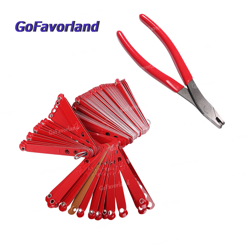 

1 Set Red Leg Band Application Plier Leg Rings Band Aluminium For Chicken Duck Identification