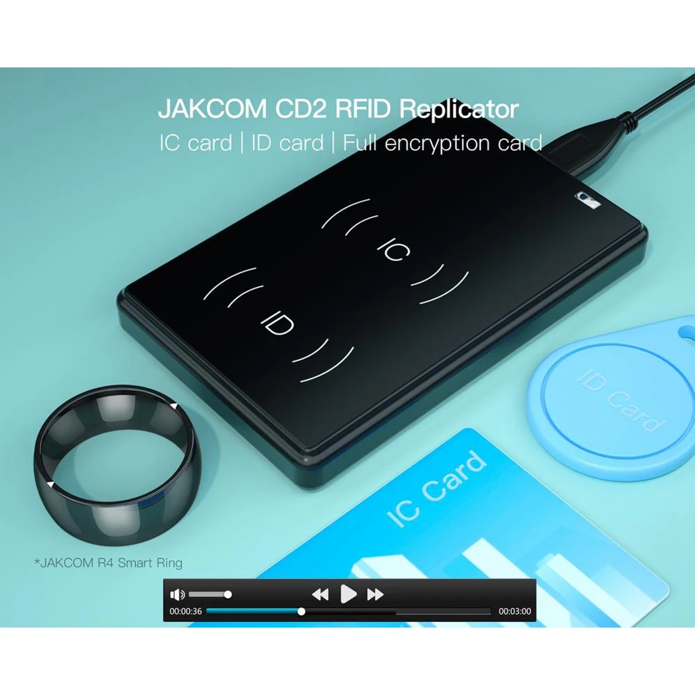 A52T CD2 RFID Replicator 125Khz 13.56 Mhz Frequency RFID Copier ID IC Card Replicator Reader Writer For JAKCOM R4