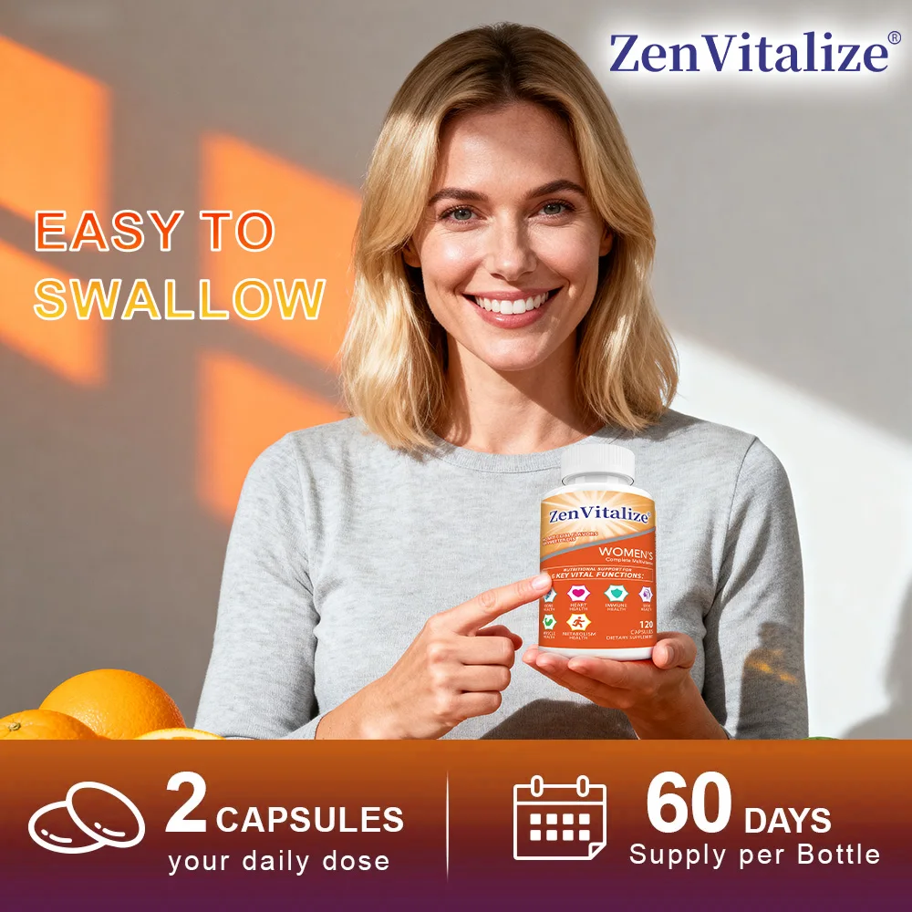 ZenVitalize الفيتامينات المتعددة النسائية للمناعة والجمال ودعم الطاقة ودعم صحة العظام ويعزز عملية التمثيل الغذائي