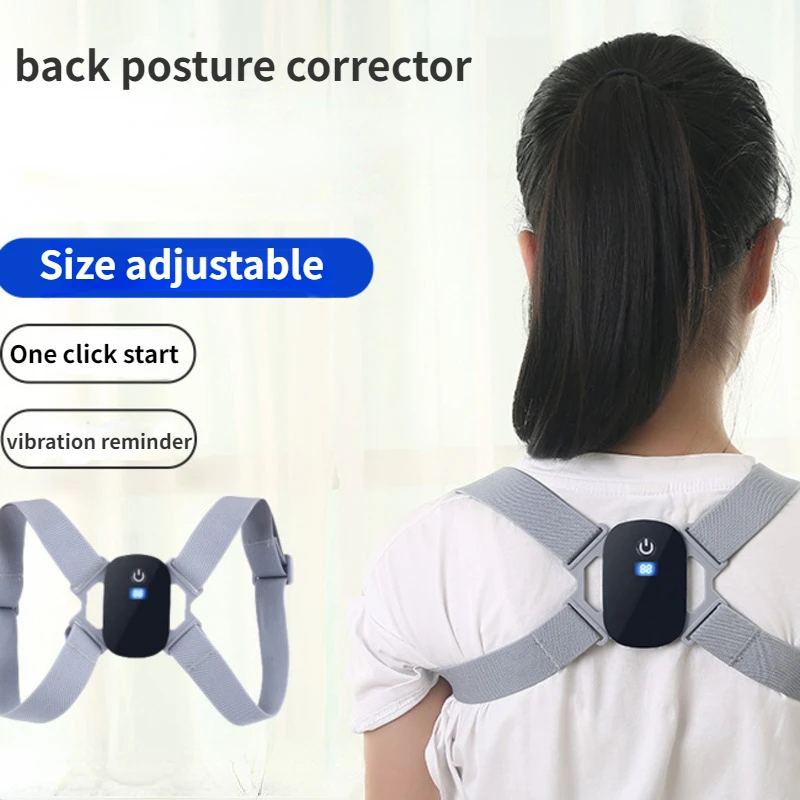 Smart Back Posture Corrector, sensor de vibração, órtese, lembrete invisível, adulto e criança sentado