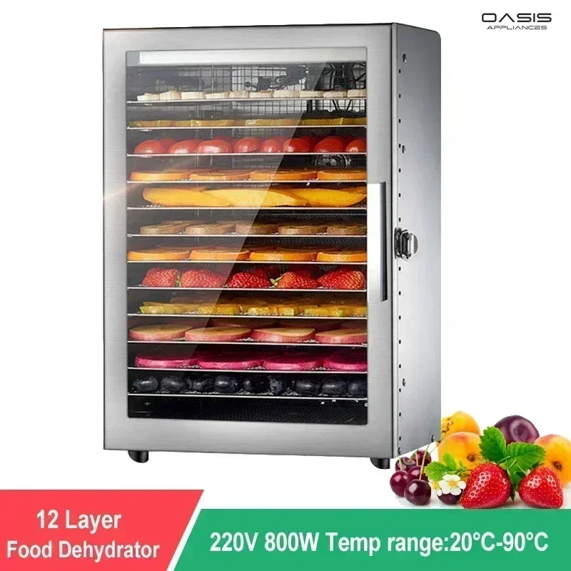 

12-Layer Food Dehydrator: Food Dehydration Dryer. Fruit & Vegetable Dryer. For Household. Pet Snacks & Herb Dryer.