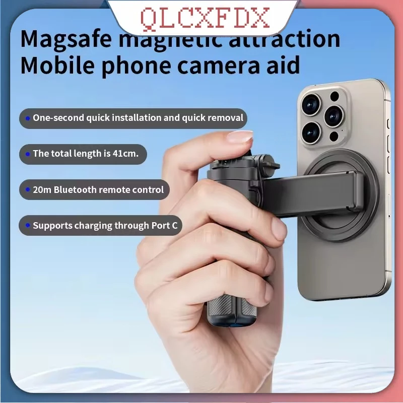 Magnetic Phone Holder 360° Rotation Pocket Selfie Stick Tripod With Bluetooth Remote Adjustable Desktop Stand for Live Streaming