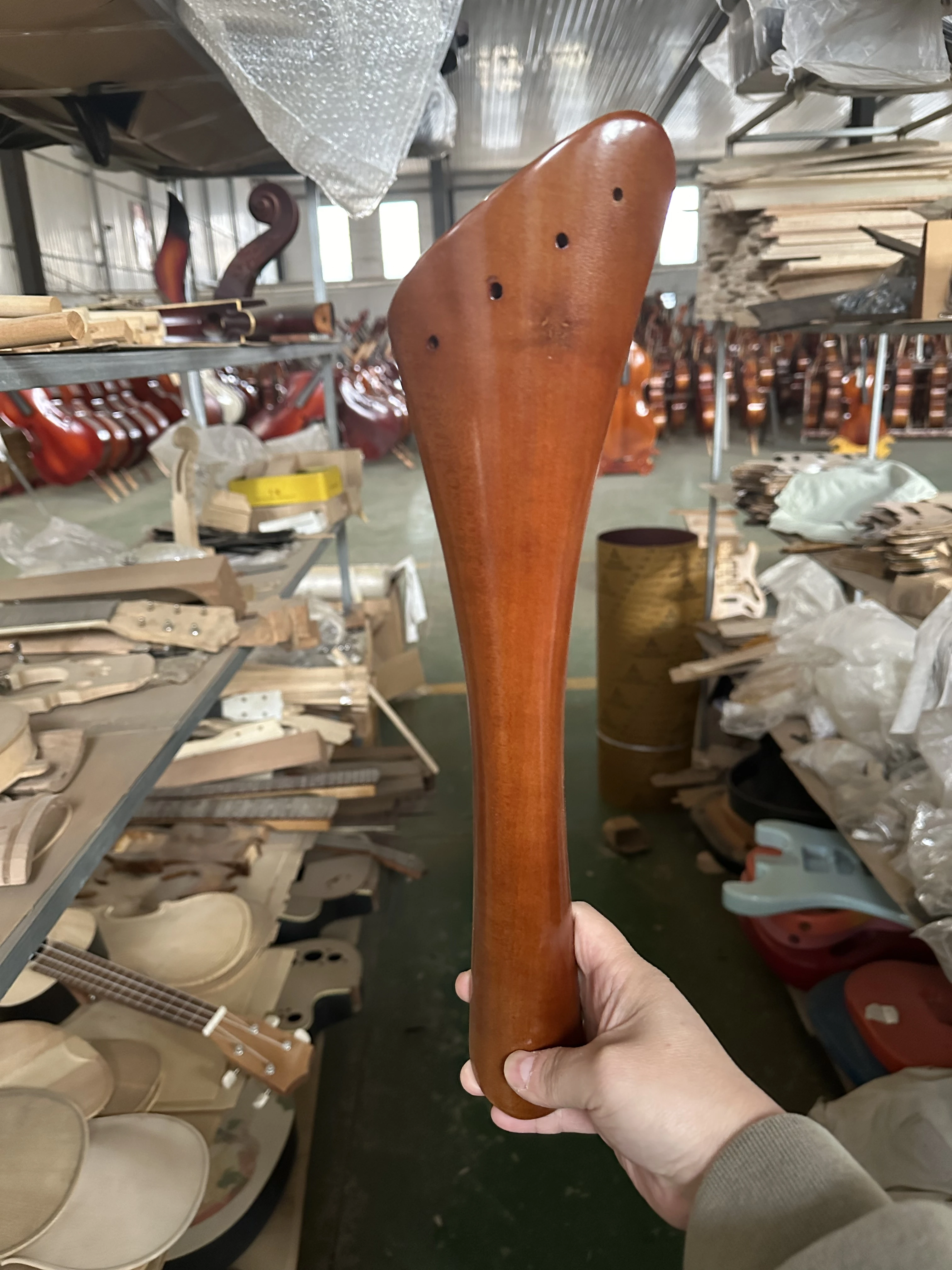 Double Bass Tailpiece, Special Shape, Solid Maple Wood, Red Wood, Beautiful Upright, High Quality, 3/4, 1 Pc