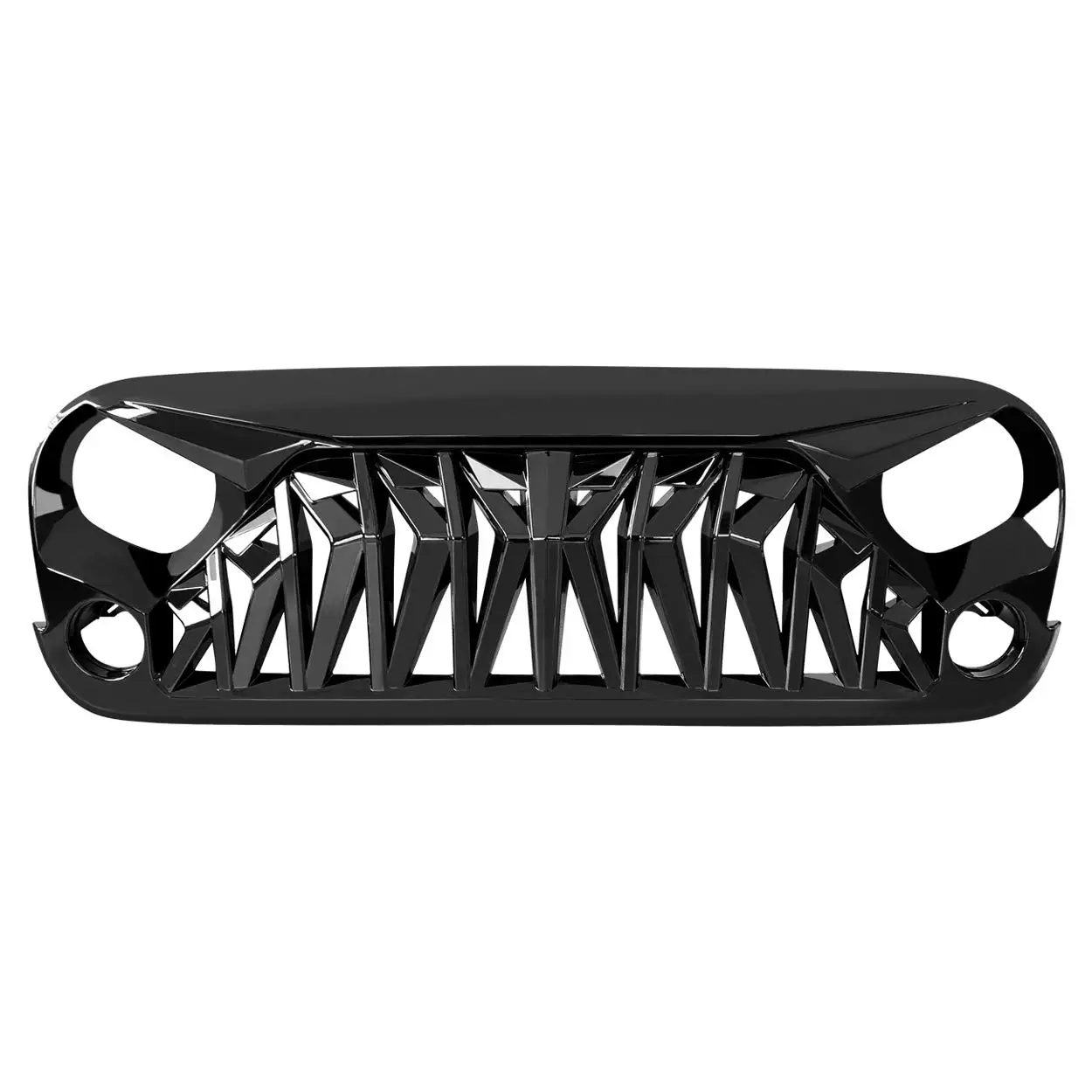 

Hot Sale Glossy Front Grill Car Bumper Accessions Compatible with Jeep Rubicon Sahara Sport JK JKU