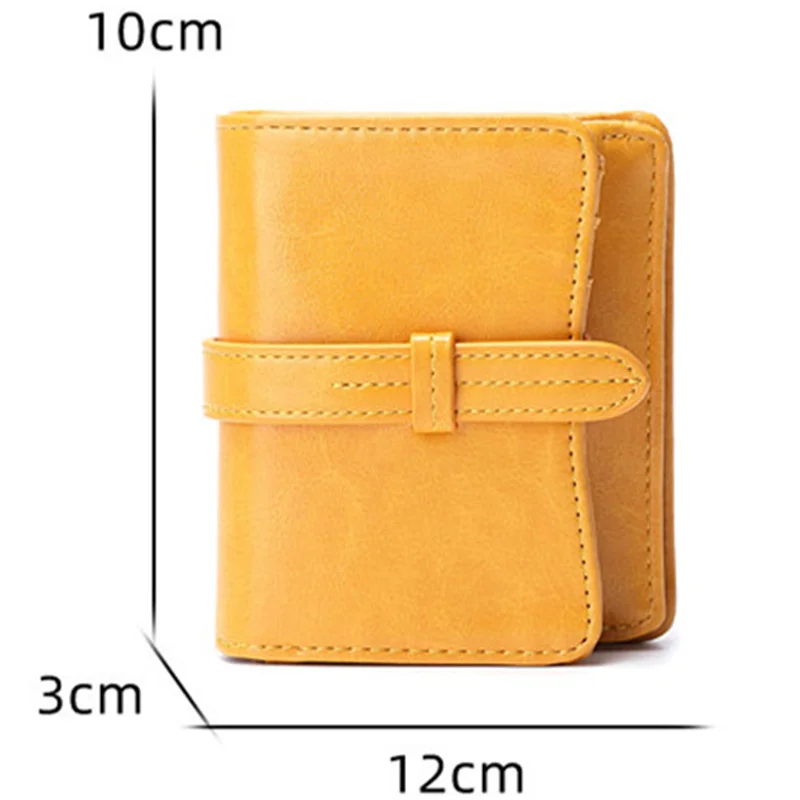 Frauen Kurze Brieftasche Kleine Feste Geldbörsen Fashion Zipper PU Leder Qualität Geldbörse Karte Halter Einfache Koreanische Schnalle Geldbörsen