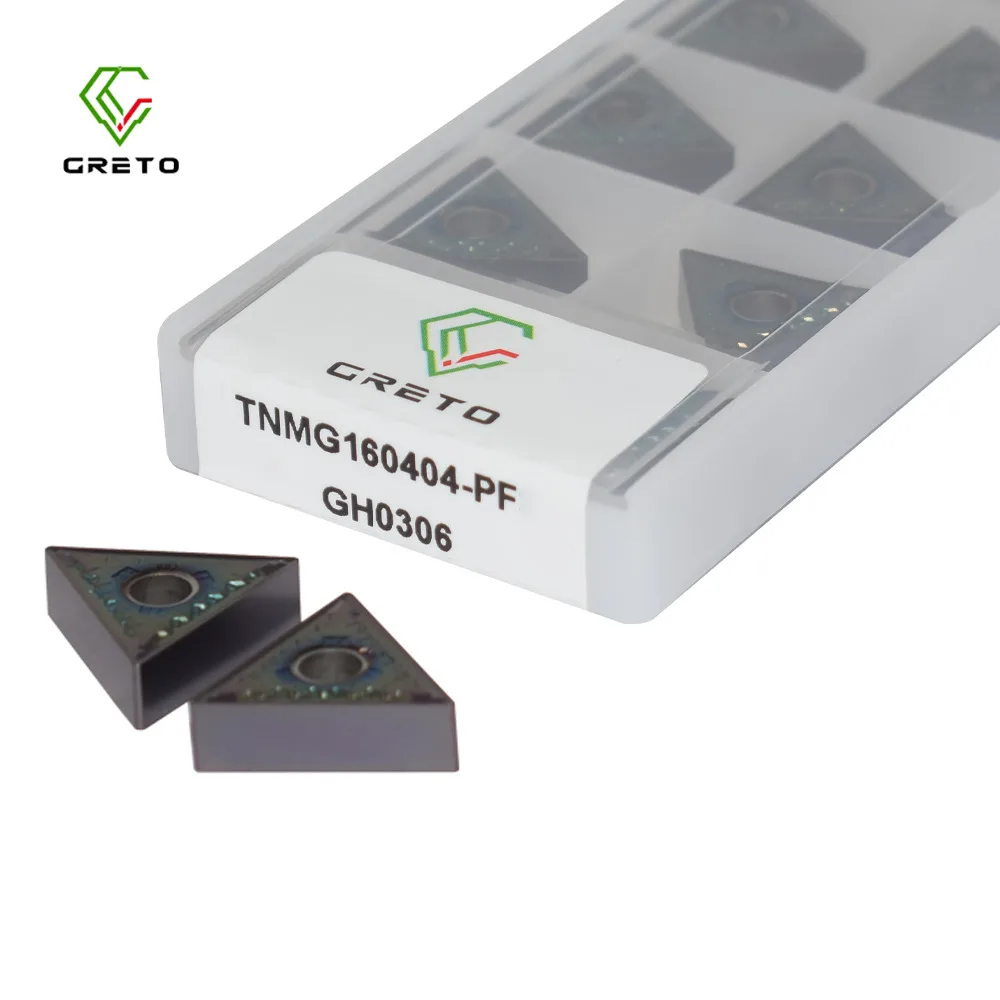 

GRETO TNMG160404-PF TNMG160408-PF GH0306 TNMG 160404 160408 PF TNMG16 TNMG331 TNMG332 For High Hardness Metal Cut