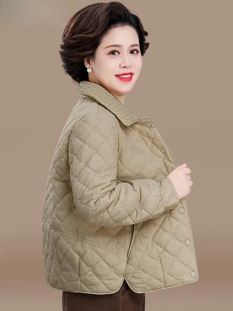 

Легкий хлопковый кардиган в корейском стиле для женщин среднего возраста, модная осенне-зимняя верхняя одежда свободного кроя