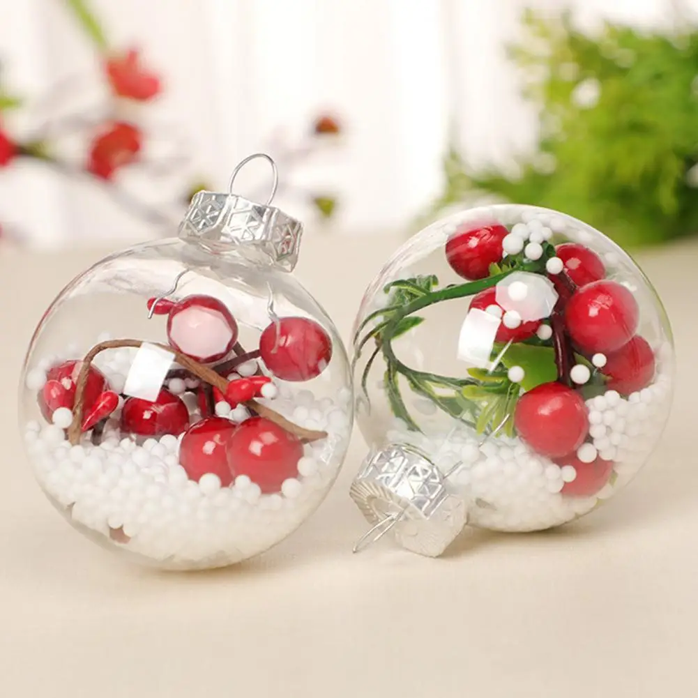 

Clear Plastic Christmas BallTransparent Decorative DIY Decorations Smooth Surface Creative Christmas Clear Ball Home Decoration