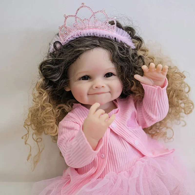 55CM Raya Reborn Toddler Girl full body soft silicone vinyl Pretty Girl Princess lifelike Baby Doll Christmas Gift for Grils