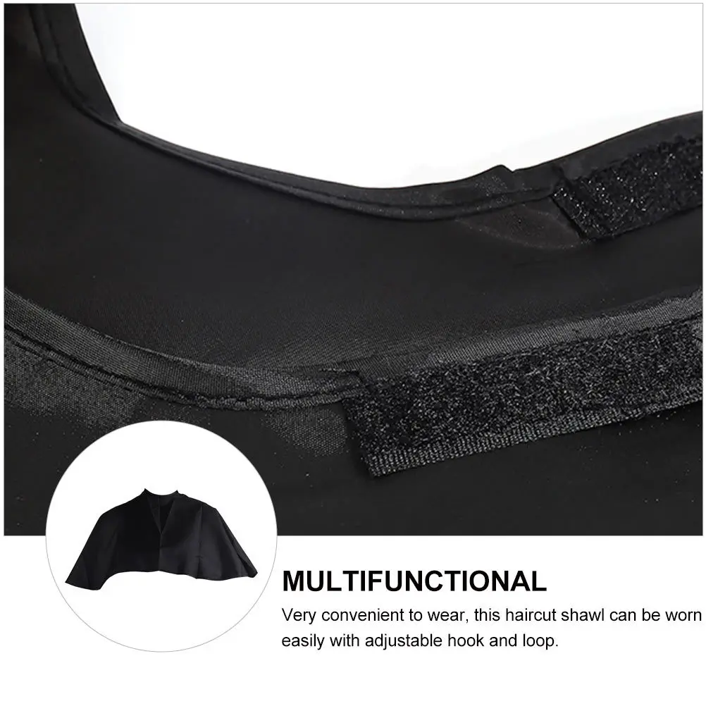 

1Pcs Black Waterproof Hair Cutting Cape Barber Professional Salon Haircut Cloth Lightweight Portable Salon Hairdressing Clothes