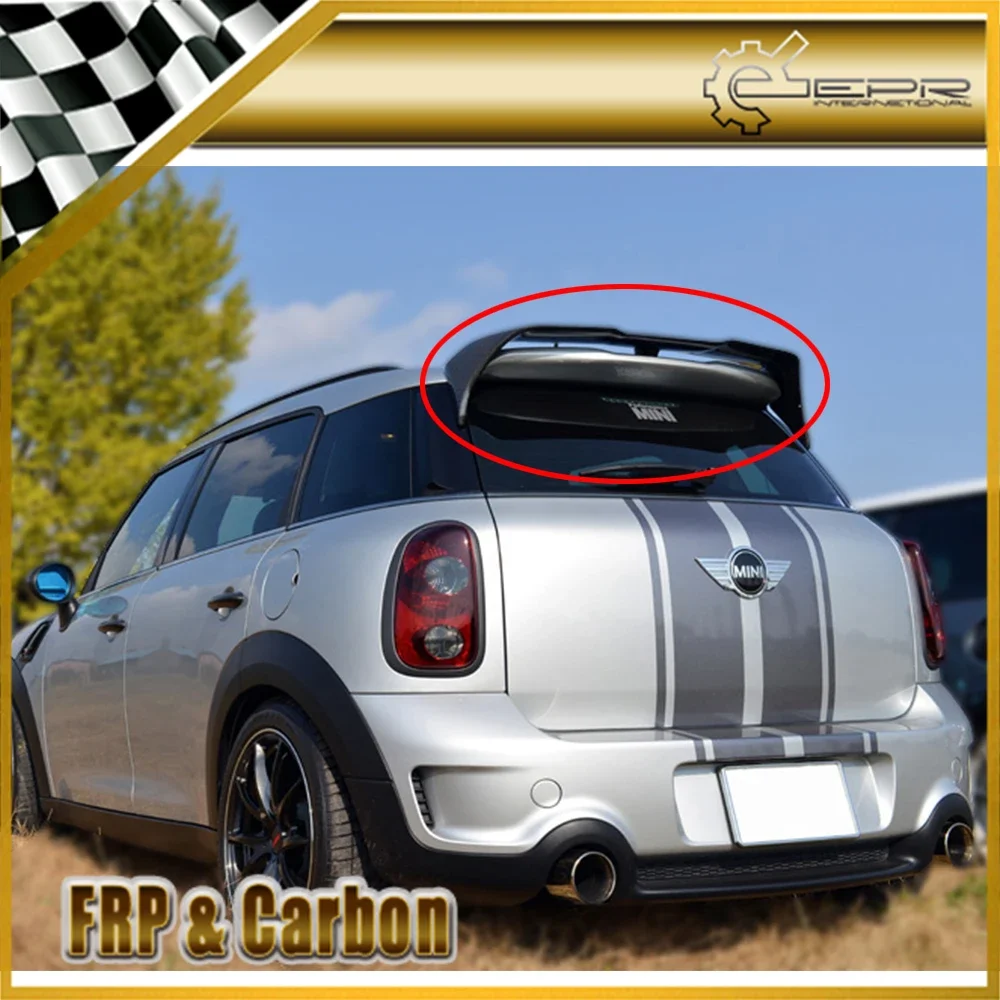 for Mini Carbon Fiber Roof Top Wing Lip Trim for R60 Countryman Duell AG Rear Roof Spoiler Body Kit Tuning  Car Accessorion