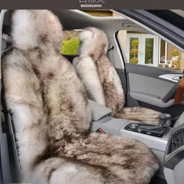 Winter Warm Luxury Faux Thickened Seat Cover Universal Plush Car Seat Cover Fur Seat Covers Artificial Car Cushion
