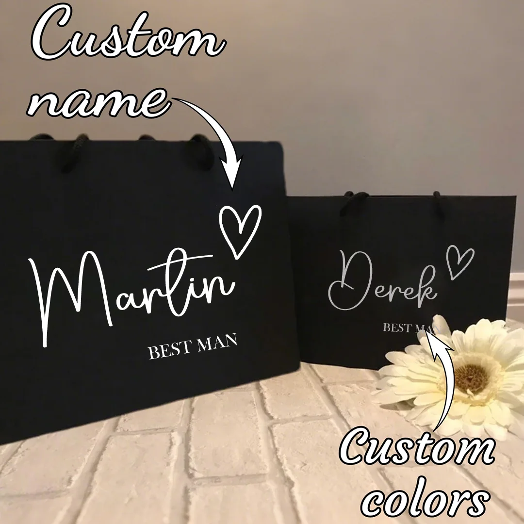 Maßgefertigte Hochwertige Geschenktasche für Trauzeugen und Brautjungfern Junggesellenabschied Hochzeitsgeschenktasche Geburtstags- und Erinnerungsgeschenktasche