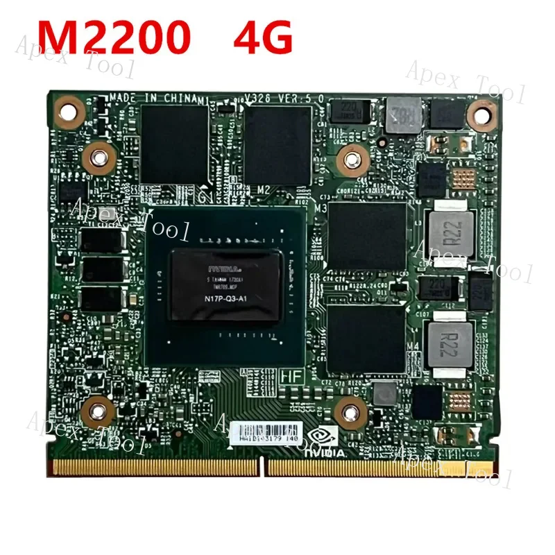 Original M2200 M2200M 4GB GDDR5 MXM 3,0 para Dell M7510 M7520 HP ZBook15 G3 G4 tarjeta gráfica de vídeo para ordenador portátil placa VGA N17P-Q3-A1