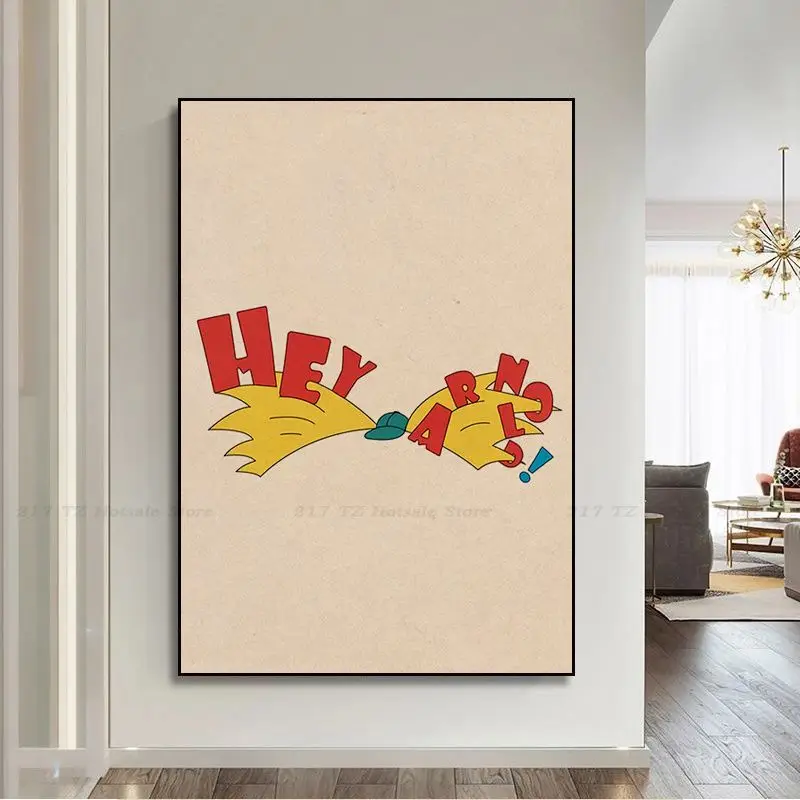 Hey Arnold DIY Poster Decoracion Painting Wall Art Kraft Paper Aesthetic Art Wall Painting