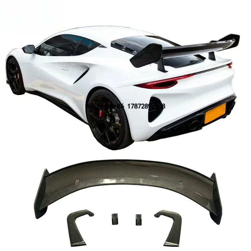 

High Quality GT Style Dry Carbon Fiber Rear Wing Spoiler Exterior Trim for Lotus Emira Rear Trunk Wing