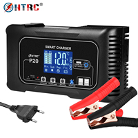 HTRC 20A/15A/10A Car Battery Charger LCD Automatic Pulse Repair Charger for Motorcycle Lead-Acid Lithium LiFePO4 AGM Wet Battery